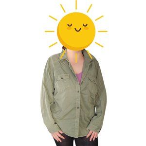 Torrid Olive Green Casual Button Down Size 2